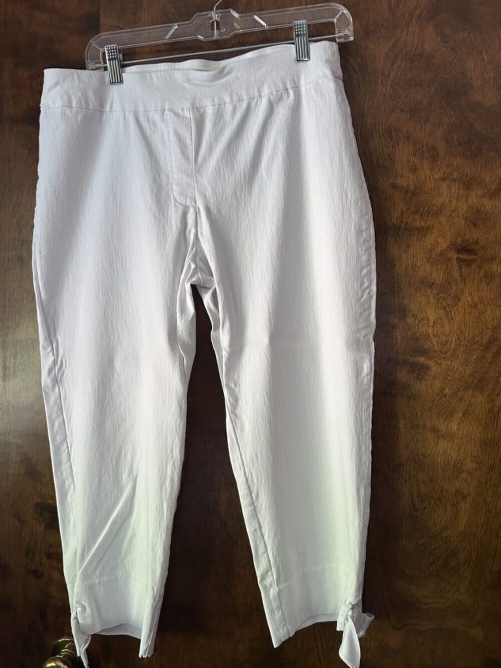 Zac & Rachel White Cropped Capri Pants, Size 12